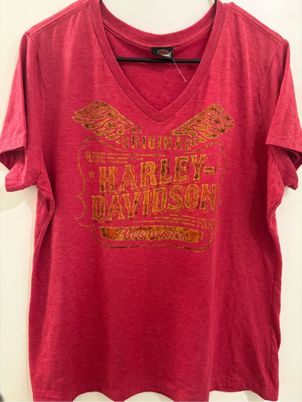 Harley-Davidson Red and Yellow Mobile Bay Graphic Tee
